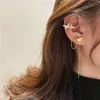 Clip-on & Screw Back Korean Butterfly Earrings For Women Trendy Ear Clip Female Elegant Zircon Cuff Jewelry Long Tassel Earring