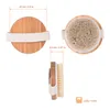 Brosse de bain à poils exfoliants naturels, en bois, pour Massage du corps, SPA, brosse sèche, ensemble de brosses de bain pour le corps