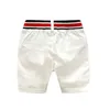 Children S Gentleman Zomerkleding gestreepte Tops met korte mouwen witte shorts 2 pc's kledingsets voor kinderen Baby Boys Party Suits 220620