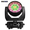 Shehds Stage Light Beam + Wash 19x15W RGBW Zoom Moving Head Lighting voor Disco KTV Party DJ Equipment2672