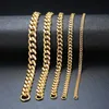 Mensarmband Miami Cuban Link Chain Armband Rostfritt stål Brazaleter för män 3 till 11 mm Braslet Men's Jewelry Gift