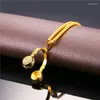 Hangende kettingen Collare oortelefoon roestvrijstalen stalen strass earpiecel accessoires kristal goud kleur ketting muziek fans sieraden p921pendan