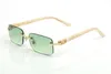 sunglasses 2023 New Luxury Mens Designer Sunglasses Rimless Square Grey Blue Lens Peach Heart Gold Hardware Polishing Craft Fashion Rectangle C Decorate Arm 7J5G