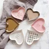 Dishes & Plates Nordic Heart-shaped Ceramic Dish Seasoning Storage Dessert Snack Small For Kitchen