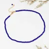 Boho Handmade Black Blue Crystal Summer Beads Clavicle Chain Women Necklace Female Party Style Jewelry Gifts Accessories Choker