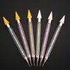 Craft Tool Double-end Nail Dotting Pen Crystal Beads Handle Rhinestone Studs Picker Wax Pencil Manicure Nail Art Tools SN4488