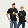 Erkek Tişörtler Yaz Erkekler ve Erkekler Çift Moda Düz Renk Yuvarlak Boyun T-Shirt Sıradan Nefes Alabilir Gevşek Kısa Kollu Seksi