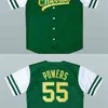 XFLSP 55 Kenny Powers Powers Myrtle Beach Mermen Charros Personnalisé Personnalisé Bad News Bears N ° 12 Tanner Boyle Kelly Fuak Film 1976 Chico's Bail Bonds Bonds Jers