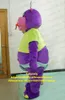 Costume de poupée de mascotte Fantaisie Hippopotame violet Hippopotame Behemoth River Horse Costume de mascotte avec ceinture bleue Peau violette No.4826 Gratuit