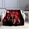 Cobertores impressos o drama de vampiros Drama Blanket pedra Flanela Home Plush macio de decoração confortável Blankankets