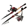 Fishing Portable Télescopic Tiles en fibre de carbone Power M Spinning Casting Tod Lere Tackle 2,1m 2,4m 2,7m 3.0m