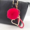 Plush Heart KeyChain for Women Purse Party Favor Charms Handväskor Kristallhänge med nyckelring 1221814