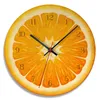 Reloj de pared de fruta creativo, reloj de limón de cocina moderno, reloj para decoración del hogar, reloj para sala de estar, relojes artísticos de pared de frutas tropicales H07727762