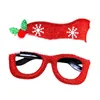 Julekorationer fest gåva söta tecknade glasögon ram glitterade glasögon ingen lins för barn vuxna jul dekoration cosplaychristmas