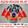 Arpria RSV250RR RS-250 RSV250 RS RSV 250 RSV-250 95-97 158NO.1 RS250RR RS250 RR 1995 1996 1996 1997 RSV250R RS250R 95 96 97モーターサイクルボディストックカラーのフェアリングキット