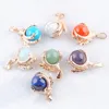 Hangende kettingen 5 stks/lot Natural Stone Dragon Claw Charm Gem Round Ball Crystal Reiki Chakra Pendanten Bead Jewelry TBN308Pendant Heal222222