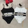 Tide Letters Womens Bikinis Summer Split Push Up Swimwear Sexy Beach Bra Briefs Fashion Women Pool Party Swimsuits Tankinis