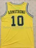 Sjzl98 # 10 B.J. ARMSTRONG Maglia da basket del college Iowa Hawkeyes Retro Throwback Personalizza qualsiasi numero di taglia e nome del giocatore