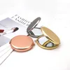 Portable Round Matte Metal Vanity Mirrors 65mm Pocket 2 Face Folding Mirror Customizable Magnifying Makeup Mirrors Mothers Day Valentine Birthday Gift ZL0903