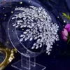 Lado Clipe Diamante Casamento Tiara Barroco Cristal Crown Crown Strass Com Casamento Jóias Acessórios De Cabelo Diamante Coroas De Nupcial Headpieces HP438
