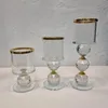 Ljushållare 3pcs / set Crystal Stick Stand Coffee Table Living and Dinning Room Candlestick Centerpieces för ljus
