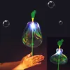 Variété magique clignotant torsadé bulle baguette lumineuse Spin arc-en-ciel bulle balle jouet pour enfants brillent dans les jouets sombres