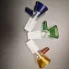 Ciotole di vetro colorato all'ingrosso Ciotola maschio da 14 mm Accessori per fumatori Manico tondo Giunti filtranti per bong Narghilè Pipa ad acqua