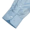 Camisas informales de lujo para hombre, seda Paisley azul para hombre, camisa de vestir de manga larga, ropa ajustada para hombre, diseñadores sociales, Eldd22
