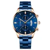 Nxy Fashion Watches straps for mens gold Cuena 845 Men039s Belt Calendar Sports Steel reloj dial watch 2203169707747