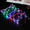 Party Decoration Led Cat Ear Hoofdband Light Up Party Gloeiende hoofdtooi Levergaven Girl Flashing Hair Band voor Cosplay Xmas Gifts SN4625
