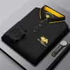 Caesars Hersteller Herbstplatz Baumwoll bestickt mit Langarm mit Langarm -Fashion Business Herren -Polo -Shirt - 220402