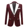 Męski Zebra Stripe Suit Płaszcz Tuxedo Szal Lapel Wedding Formal Blazer Fashion Slim Fit Men Plus Size Pinger Host Host Suit Kuitu