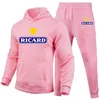 Tute da uomo Pezzi Completi Tuta Felpa con cappuccio Pantaloni con coulisse Felpe sportive da uomo Running Abbigliamento sportivo Ricard Uomo Marca Autunno Wint