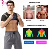 SEXYWG Uomini Sauna Sweat Suit Allenamento Compressione Shapewear Palestra Body Shaper Gilet Dimagrante Manica corta Vita Trainer Giacca sportiva 220615