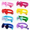 10 Stück / Menge verstellbare Polyester-Hundehalsbänder Haustierhalsbänder mit Schleife, Glocken, Charm-Halskettenhalsband für kleine Hunde, Katzenhalsbänder, Haustier, Su4634543