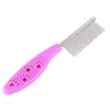 Pente de estimação de metal de cuidados de cachorro para cães gatos remoção de cabelo linha única fila reta Ferramenta de limpeza de cabelos para PET para PET SN4541