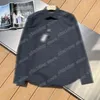 22SS Mężczyźni Projektanci T-koszule TEE Jacquard Lett Botton Short Sleeve Crew Neck Szyjka Streetwear Black Brown Xinxinbuy M-2xl