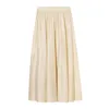 Kjolar elastisk midja vit färg kvinnor boll klänning lång kjol sommar vårrosa beige god kvalitet lady dag