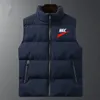 Gilet grigio di marca di moda Autunno Inverno Nuovi uomini Gilet di cotone Giacca con stampa di lettere Gilet senza maniche Giù Cappotto casual maschile Taglie forti S-5XL