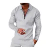 2022 Kontrastujące kolory T-shirt Polos Polos dla mężczyzn Slim Fit Lapel Long Sleeve Casual Polo Tshirt 20228-5