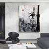 Love Ballon Modern Graffiti Art Canvas Painter Poster Print Wall Art Foto voor woonkamer Home Decor Frameless