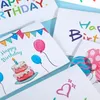 4x6 tum Happy Birthday Cards Balloon Cake Pattern Message Cards Postcards Present med kuvert födelsedagsfest leveranser MJ0629