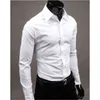 20 colores camisas de algodón hombres oficina de negocios hombre vestido camisas manga larga caballeros streetwear moda alta calidad sólido blanco g220511
