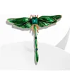 Vintage druppelolie Email Dragonfly -broches Pinnen voor mannen vrouwen elegante broche mentale kledingjacht sieraden accessoires