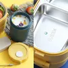Dijkartikelen sets roestvrijstalen geïsoleerde lunchbox voor kinderen multi-layer bento met compartimenten tas servies opslag containerDinnerware d