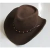 Berretti Cappelli da cowboy occidentali in pura lana per uomo Sombrero De Hombre Cappello Uomo Cowgirl Country Wild West Cow Boy Cappelli Berretti Wend22