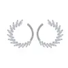 Stud Exquisite Luxury Zircon Circle örhängen Kvinnor smycken 925 Sterling Silver Earring Female Wedding Accessories Kofsacstud Moni22