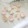 Sequins Digital Plug-in Card Birthday Number Cake Decorations 0 1 2 3 4 5 6 7 8 9 Cake Topper Girls Boys Baby Party Supplies Decoration