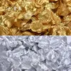 Wedding Flowers 1000 pcs/lot Gold Silver Rose Petals Formal Evening Party Decoration Polyester Artificial Rose Decor Accessory