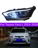 Bilar strålkastare för Toyota Yaris L 20 16-20 18 Strålkastare LED Running Light Bi-Xenon Beam Fog Lights Angel Eyes